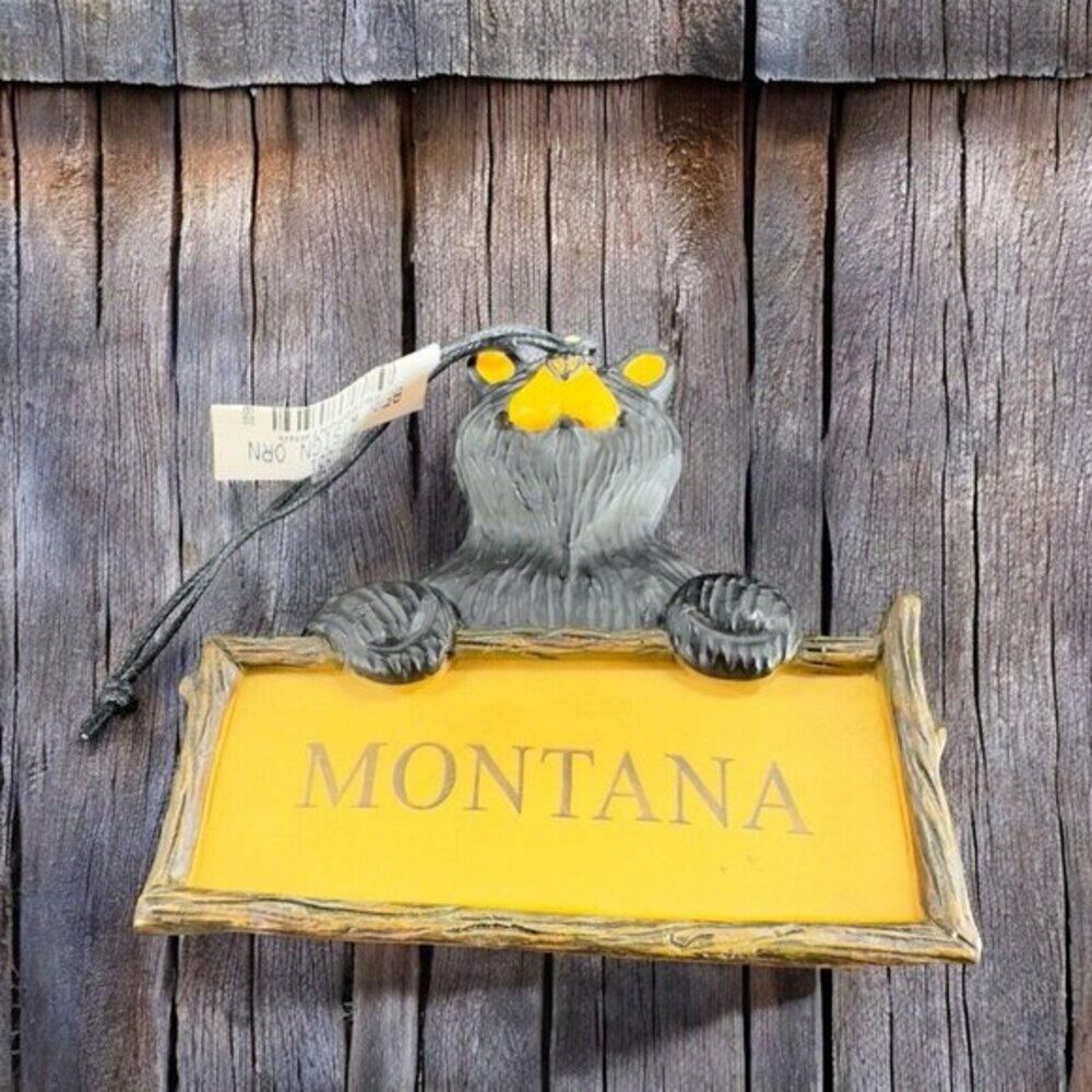 Bearfoots‎ Big Sky Carvers Bear Figurine Ornament Holiday Decor Montana Jeff F